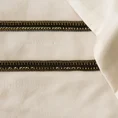 Bieżnik GLEN 4 welwetowy zdobiony dwoma pasami efektownej pasmanterii z drobnymi cyrkoniami - 35 x 180 cm - kremowy 7