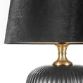 Lampa dekoracyjna REA na pękatej szklanej podstawie z welwetowym abażurem - ∅ 32 x 57 cm - czarny 2