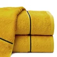 Klasyczny ręcznik BAMBO z paskiem - 50 x 90 cm - musztardowy 1