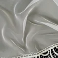 Zazdrostka z matowej mikrosiateczki zdobiona gipiurą - 150 x 60 cm - kremowy 8