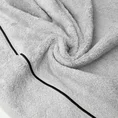 Klasyczny ręcznik BAMBO z paskiem - 70 x 140 cm - srebrny 5