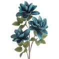 MAGNOLIA sztuczny kwiat dekoracyjny z plastycznej pianki foamirian - ∅ 14 x 68 cm - niebieski 1