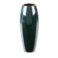 Wazon ceramiczny AMORA 2 o lśniącej powierzchni ze złotym detalem - ∅ 12 x 30 cm - zielony 2