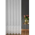 Tkanina firanowa zakończona pasem ornamentowego haftu - 290 cm - biały 7