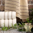 Ręcznik klasyczny JASPER z bordiurą podkreśloną delikatnymi oliwkowymi paskami - 50 x 90 cm - oliwkowy 4