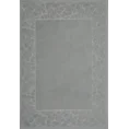 Dywanik łazienkowy NIKA z bawełny, dobrze chłonący wodę z geometrycznym wzorem wykończony błyszczącą nicią - 50 x 70 cm - szary 2
