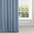 Zasłona ADELAIDE z miękkiej tkaniny o zamszowym chwycie i drobnym strukturalnym wzorze - 140 x 250 cm - ciemnoniebieski 1