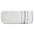 Ręcznik bawełniany KORAL z bordiurą podkreśloną  żakardowymi paseczkami - 30 x 50 cm - biały 3
