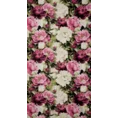 Zasłona VENICE z miękiego welwetu z malarskim kwiatowym nadrukiem - 140 x 270 cm - kremowy 8