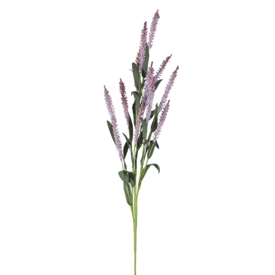 LAWENDA gałązka, kwiat sztuczny dekoracyjny - dł. 60 cm dł. kwiaty 33 cm - fioletowy