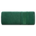 Ręcznik z żakardową bordiurą w geometrycznym stylu - 70 x 140 cm - butelkowy zielony 3
