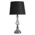 Lampa stołowa REMI z kryształową podstawą i matowym abażurem - 27 x 26 x 62 cm - czarny 5