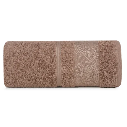 EUROFIRANY CLASSIC Ręcznik SYLWIA 1 z żakardową bordiurą tkaną w ornamentowy wzór EUROFIRANY CLASSIC Ręcznik SYLWIA 1 z żakardową bordiurą tkaną w ornamentowy wzór - 70 x 140 cm