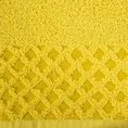 Ręcznik z geometryczną bordiurą z połyskiem - 50 x 90 cm - musztardowy 2