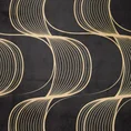 Zasłona POLA z welwetu z symetrycznym falującym wzorem - 140 x 250 cm - czarny 9