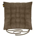 ADORE dwustronna welurowa poduszka siedziskowa na krzesło z szesnastoma pikowaniami, gramatura 195 g/m2 - 40 x 40 x 6 cm - brązowy 2