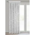 Dekoracja okienna  ALINA z etaminy zdobiona błyszczącym marmurkowym wzorem - 140 x 270 cm - biały 2