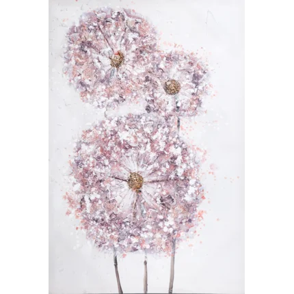 Obraz ASTERS ręcznie malowany na płótnie Obraz ASTERS ręcznie malowany na płótnie - 60 x 90 cm
