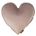 Poduszka z wypełnieniem w kształcie serca z miękkiego welwetu - 45 x 45 cm - pudrowy róż 1