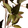 Gałązka o ozdobnych zielono-brązowych liściach, kwiat sztuczny dekoracyjny - 90 cm - zielony 2