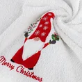 Ręcznik świąteczny SANTA 23 bawełniany  z aplikacją ze skrzatem - 70 x 140 cm - biały 5