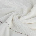 Ręcznik SALADO o ryżowej strukturze ze stebnowaniem i welwetową bordiurą - 50 x 90 cm - kremowy 5