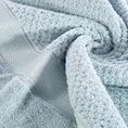 EUROFIRANY PREMIUM Ręcznik MILAN z puszystej bawełny frotte o ryżowej strukturze z błyszczącą bordiurą - 50 x 90 cm - jasnopopielaty 5