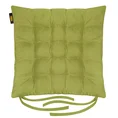 ADORE dwustronna welurowa poduszka siedziskowa na krzesło z szesnastoma pikowaniami, gramatura 195 g/m2 - 40x40x6 cm - jasnozielony 2