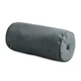 Poduszka w kształcie walca z miękkiego welwetu z wypełnieniem - 20 x 45 cm - grafitowy 1