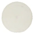 Podkładka dekoracyjna pleciona MISTIC okrągła - ∅ 38 cm - biały 1