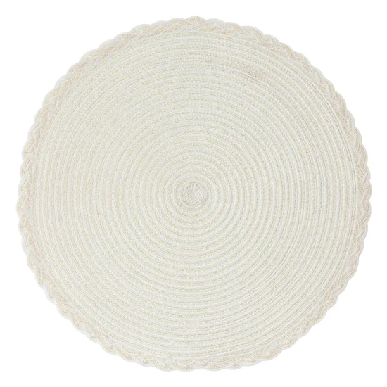 Podkładka dekoracyjna pleciona MISTIC okrągła - ∅ 38 cm - biały