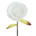 SZTUCZNY KWIAT dekoracyjny z plastycznej pianki foamiran - dł. 50 cm śr.kwiat 11 cm - biały 1