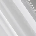 Firana z etaminy obszyta tasiemką z pomponami - 140 x 270 cm - biały 5