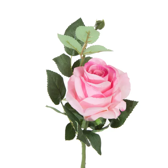 RÓŻA kwiat sztuczny dekoracyjny - ∅ 8 x 40 cm - różowy