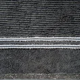 EVA MINGE Ręcznik FILON w kolorze stalowym, w prążki z ozdobną bordiurą przetykaną srebrną nitką - 30 x 50 cm - stalowy 2