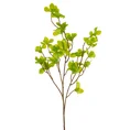 Gałązka o świeżych zielonych liściach, kwiat sztuczny dekoracyjny - 67 cm - zielony 1