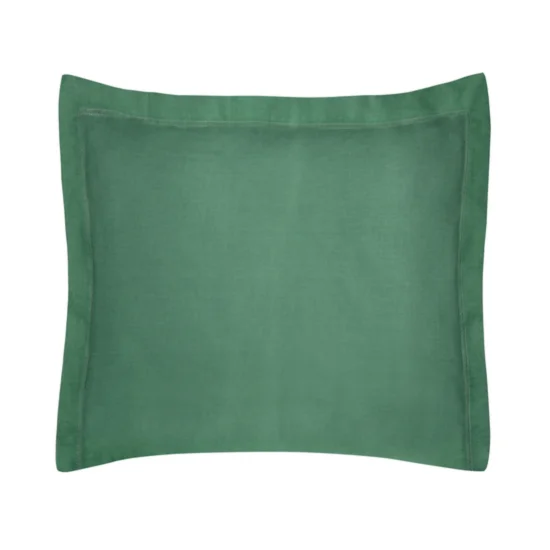 NOVA COLOUR Poszewka na poduszkę bawełniana z satynowym połyskiem - 50 x 60 cm - butelkowy zielony