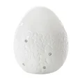 Figurka z dolomitu - jajko wielkanocne zdobione kryształkami - ∅ 11 x 12 cm - biały 1