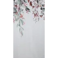Komplet 2 szt. zasłon MEG z lekkiej etaminy z motywem pastelowych kwiatów - 140 x 260 cm - biały 8