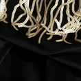 Zasłona JASPER z welwetu zdobiona połyskującym pasem cekinów - 140 x 250 cm - czarny 5