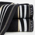 EVA MINGE Ręcznik MINGE 2 z bordiurą zdobioną fantazyjnym nadrukiem - 30 x 50 cm - czarny 1