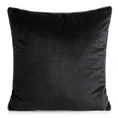 Poszewka GAJA 2 z welwetu o delikatnym połysku z ozdobną lamówką - 60 x 60 cm - czarny 1