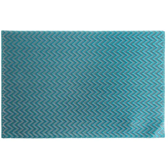 Podkładka prostokątna CHLOE z geometrycznym wzorem - 30 x 45 cm - niebieski