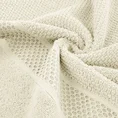 Ręcznik DANNY bawełniany o ryżowej strukturze podkreślony żakardową bordiurą o wypukłym wzorze - 50 x 90 cm - kremowy 5