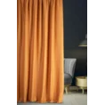Tkanina zasłonowa z ozdobnym splotem i dodatkiem błyszczącej nici - 280 cm - pomarańczowy 6