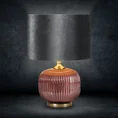 Lampa dekoracyjna  MARITA z welwetowym abażurem - ∅ 33 x 50 cm - stalowy 1