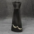 Wazon ceramiczny EBRU 2 czarno-złotym - 10 x 6 x 25 cm - czarny 1