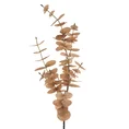 EUKALIPTUS - gałązka ozdobna, sztuczny kwiat dekoracyjny - 90 cm - beżowy 1