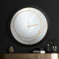 Dekoracyjny zegar ścienny w nowoczesnym minimalistycznym stylu - 60 x 5 x 60 cm - stalowy 7
