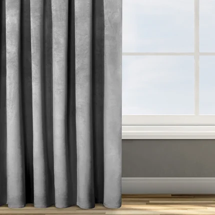 DESIGN 91 Zasłona ROSA z jednokolorowego miękkiego welwetu DESIGN 91 Zasłona ROSA z jednokolorowego miękkiego welwetu - 140 x 270 cm